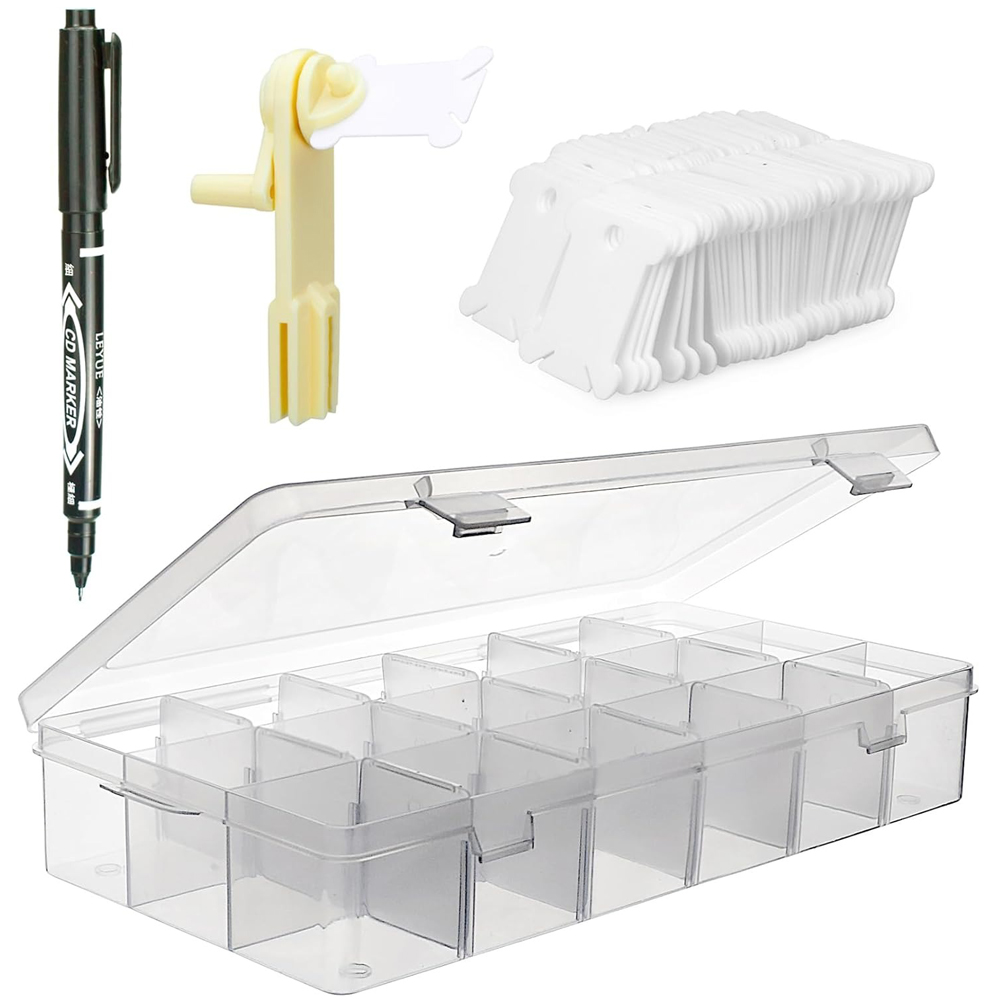 Bobbin Organizer Box - Kotak Penyimpanan Benang Sulaman 18 Kompartemen