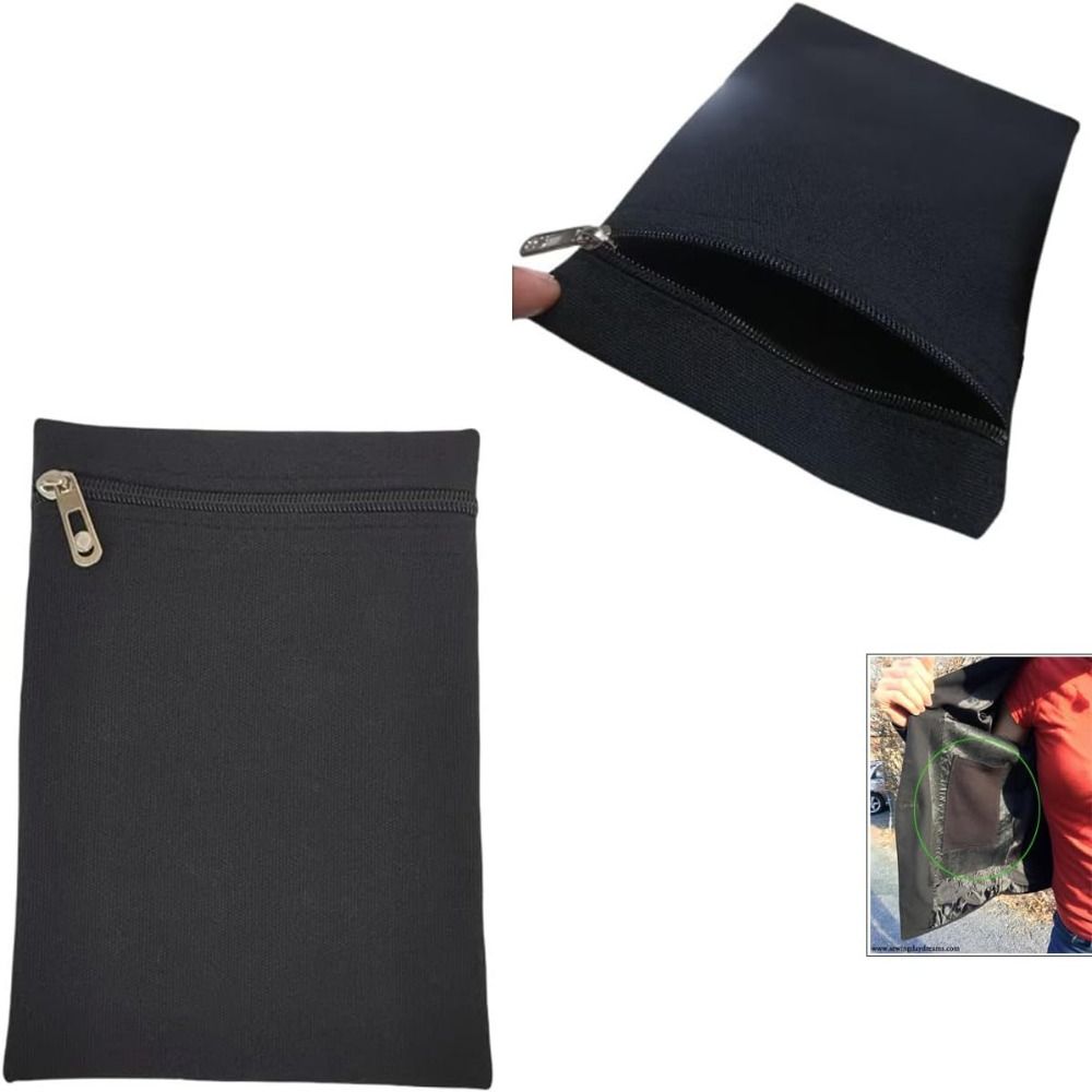 Sewing Zipper - Dompet Perjalanan Warna Solid dengan Saku