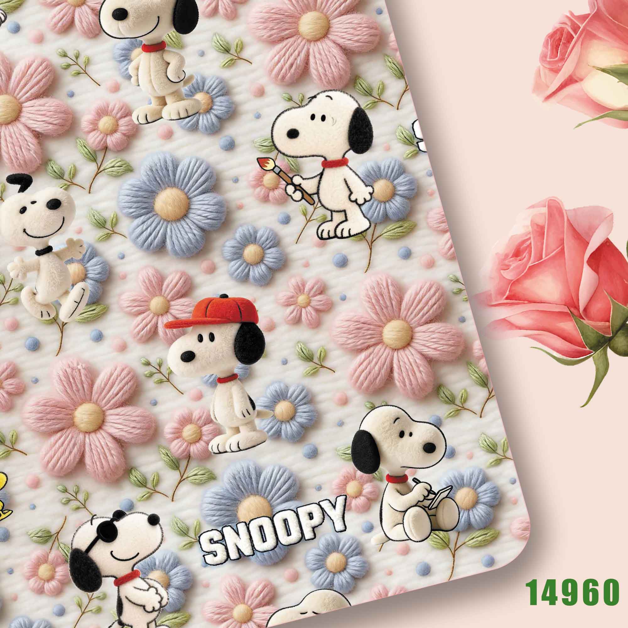 Sewing In Textile - TAKARA TOMY Snoopy Fabric140CM Kain Katun