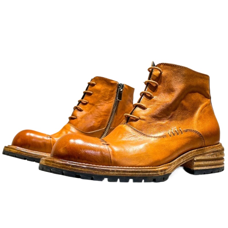 Sewing Zipper - Sepatu Boots Kulit Asli Pria Model