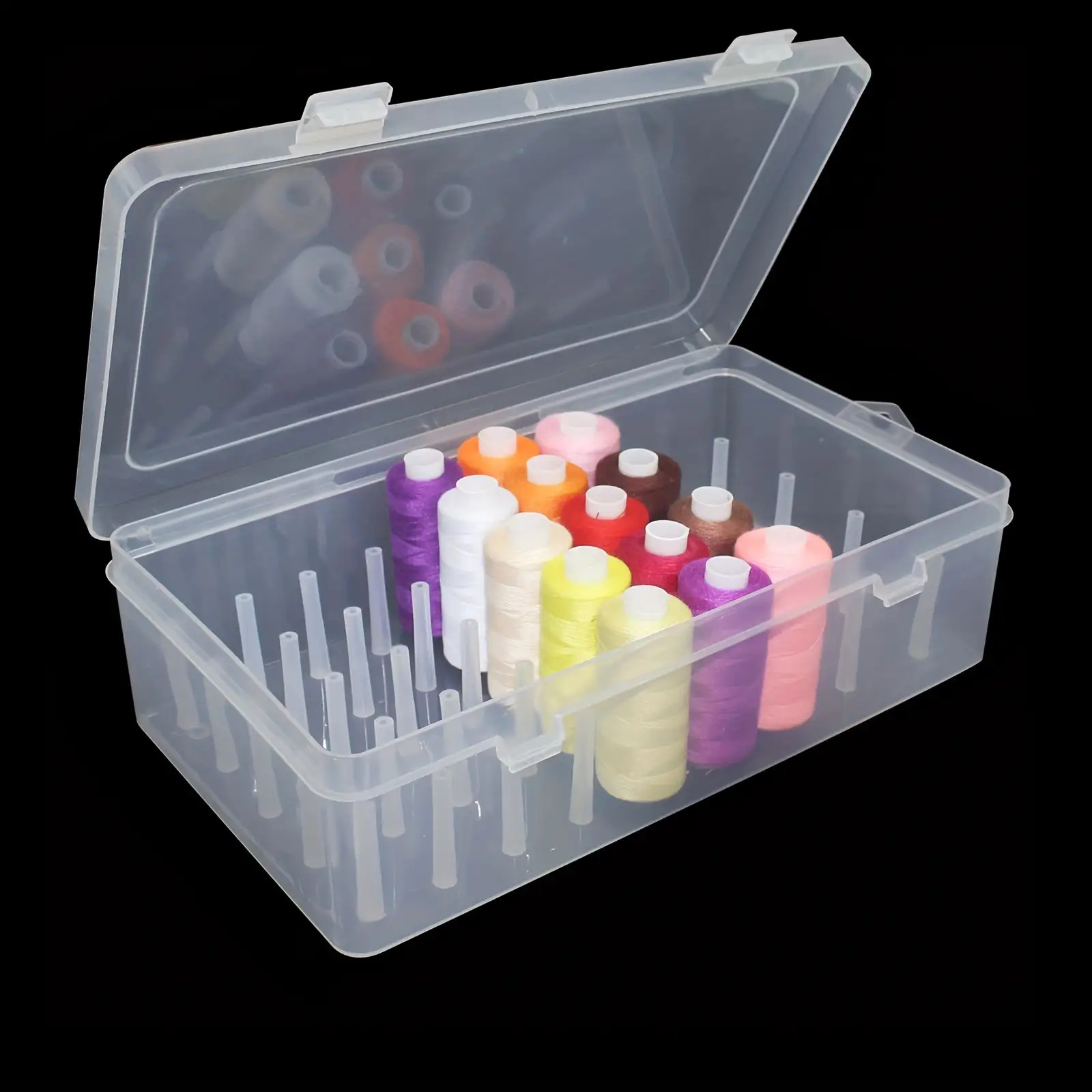 Bobbin Organizer Box - Kotak Penyimpanan Benang Jahit Plastik Transparan