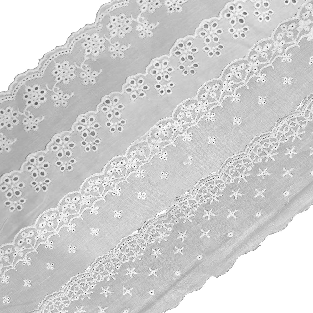 Sewing Eyelet Fabric - Bordir putih renda kain katun lubang