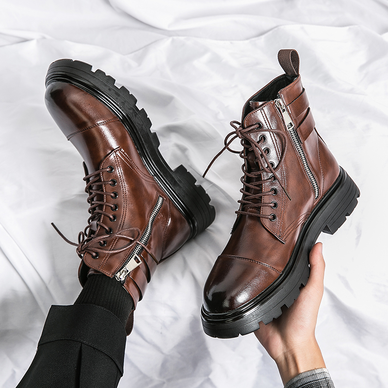 Sewing Zipper - Sepatu Boots Pria Model Naked Boots,