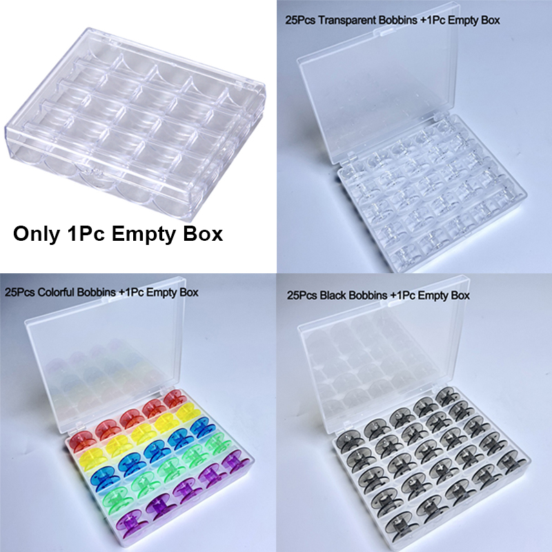 Bobbin Organizer Box - 1 Buah 25 Gulungan Kotak Penyimpanan