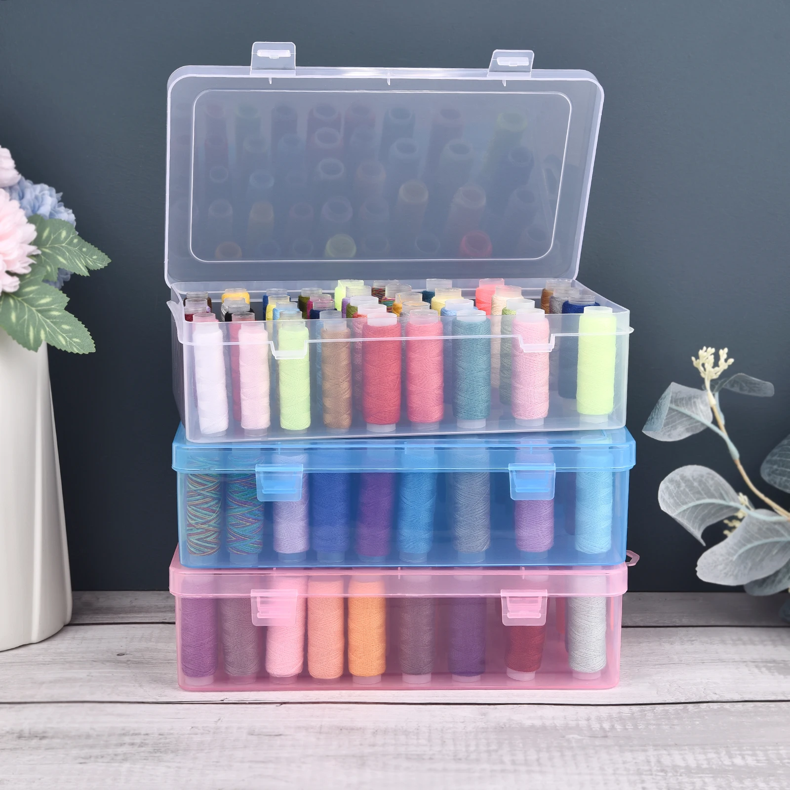 Bobbin Organizer Box - Baru 24 Grid Organizer Kumparan/42 Sumbu