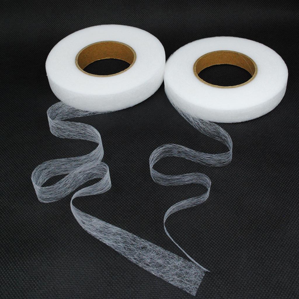 Hem Tape Fusible - 2 Rol Pita Perekat untuk Melipat