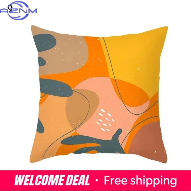 Sarung Bantal Abstrak Oranye B - Century Textile & Sewing Supply Photos ulasan dan harga