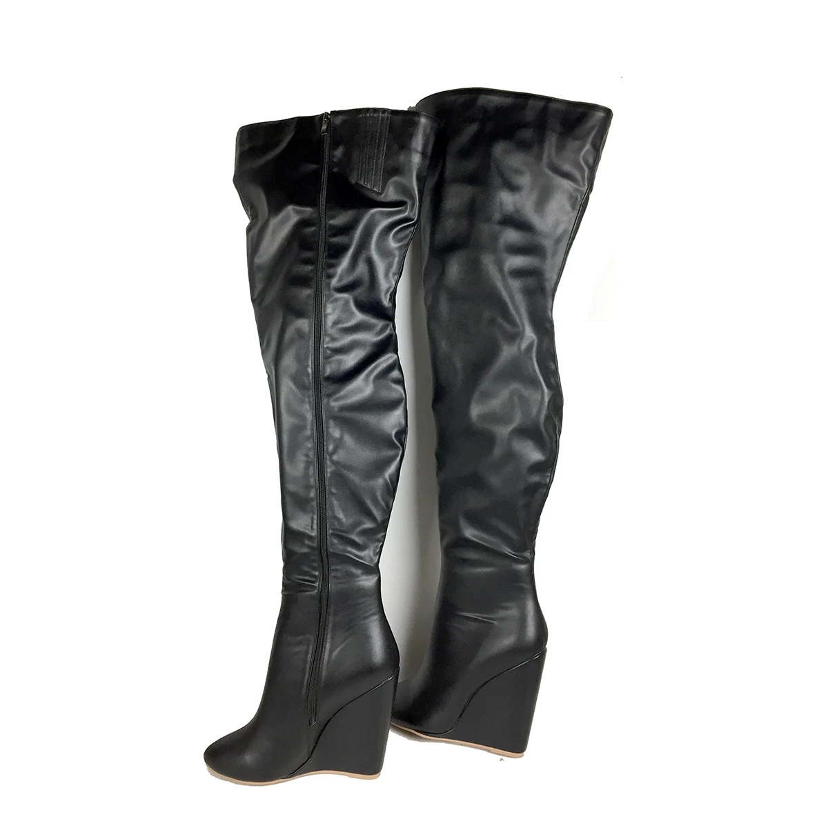 Sepatu Bot Wanita Hitam Seting - Sewing Zipper ulasan dan harga