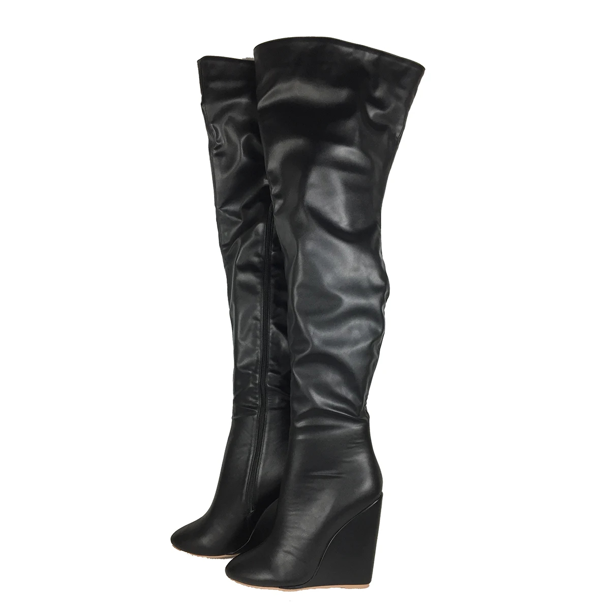 Sepatu Bot Wanita Hitam Seting - Sewing Zipper ulasan dan harga