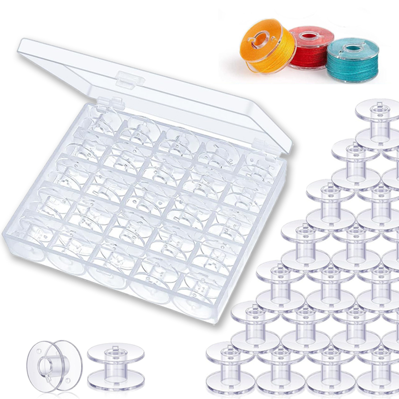 25 Buah Set Gelendong Benang B - Bobbin Organizer Box ulasan dan harga