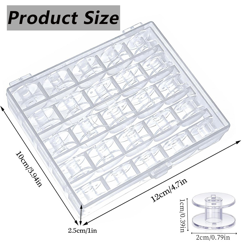 25 Buah Set Gelendong Benang B - Bobbin Organizer Box ulasan dan harga