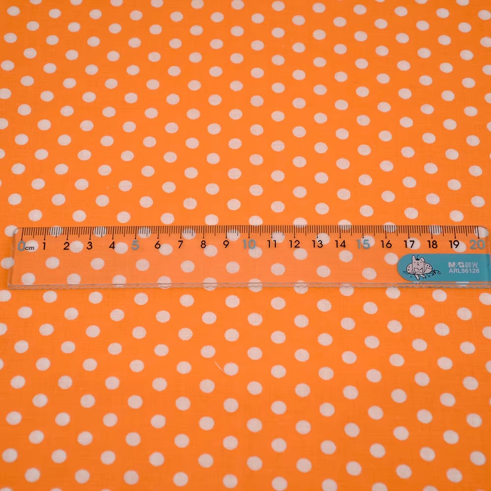 50X150CM Putih Oranye Polka Do - Sewing In Textile ulasan dan harga