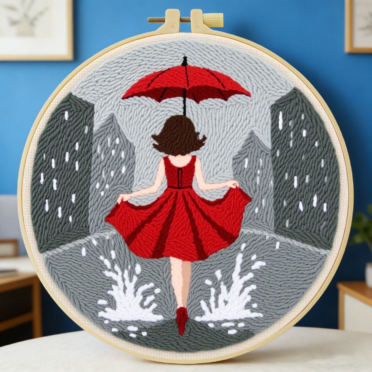 Set Kit Sulaman Jarum Punch Wa - Is Sewing Textile Art ulasan dan harga