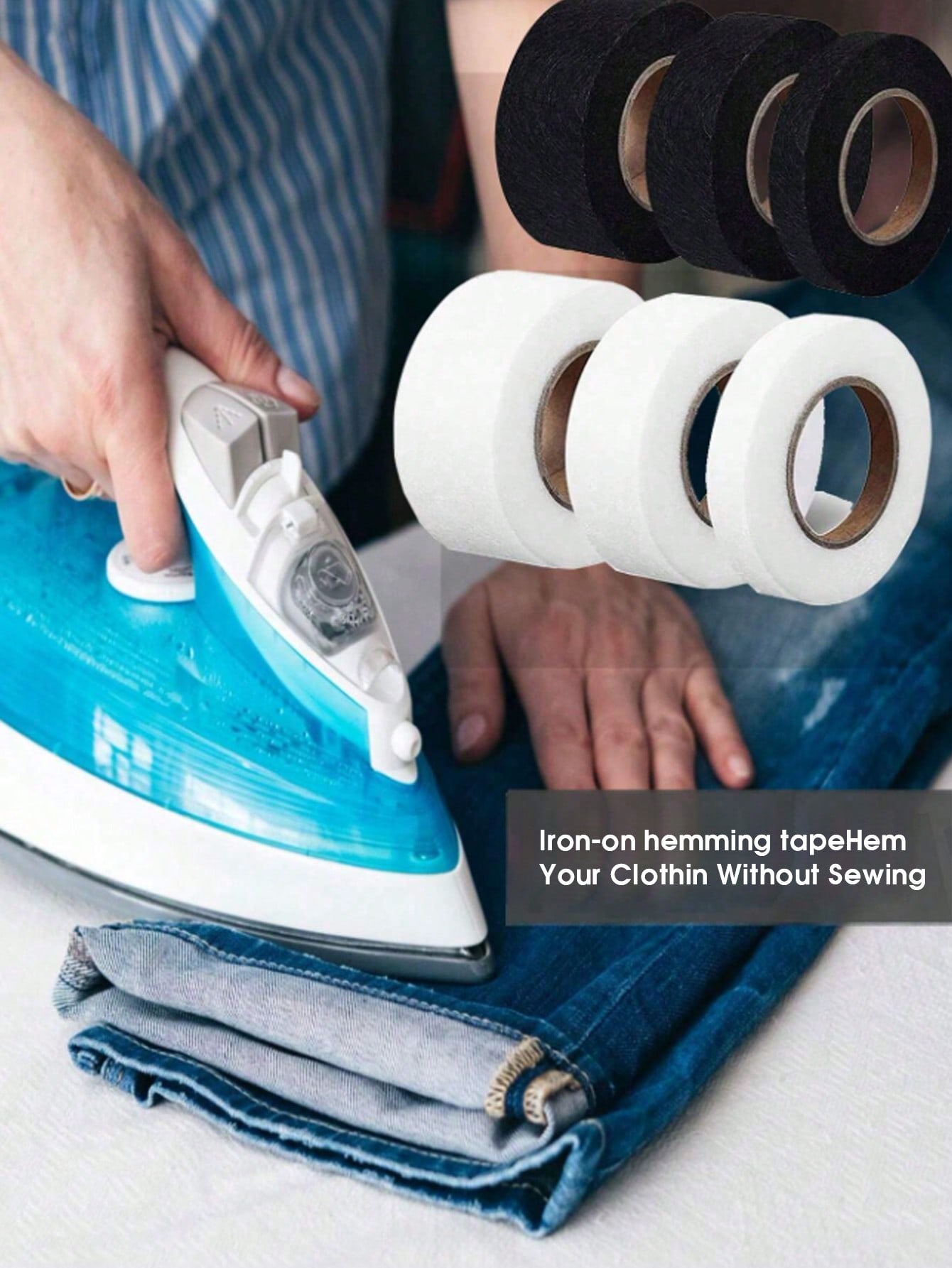 1 Buah Pita Hemming Setrika Du - Hem Tape Fusible ulasan dan harga