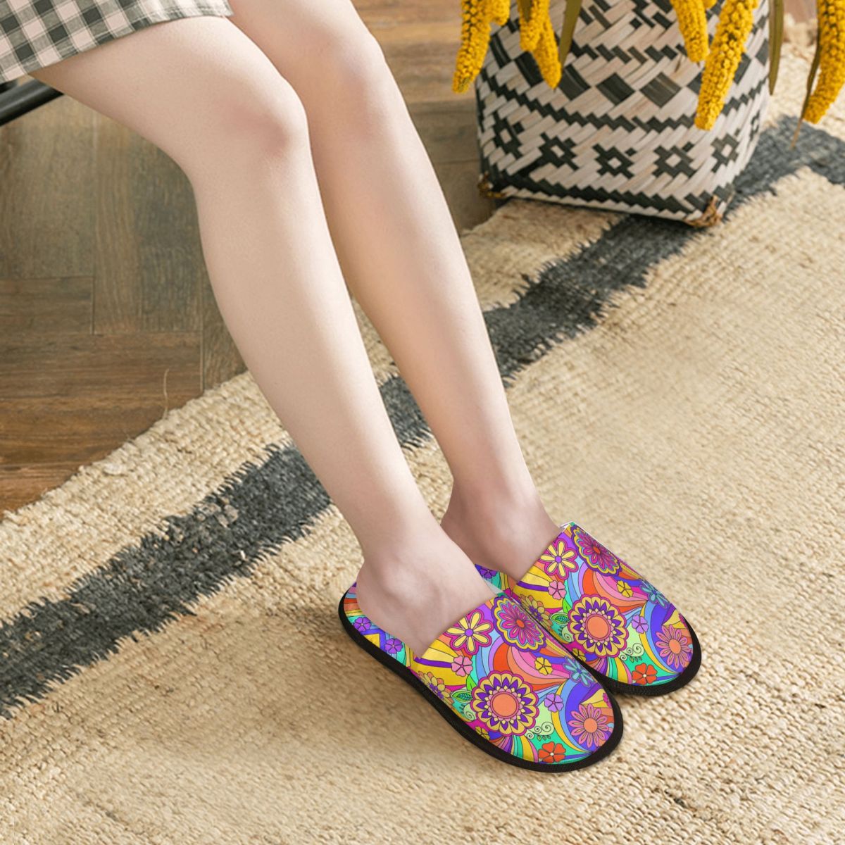 Sandal Rumah Wanita Motif Bung - Sewing Custom ulasan dan harga