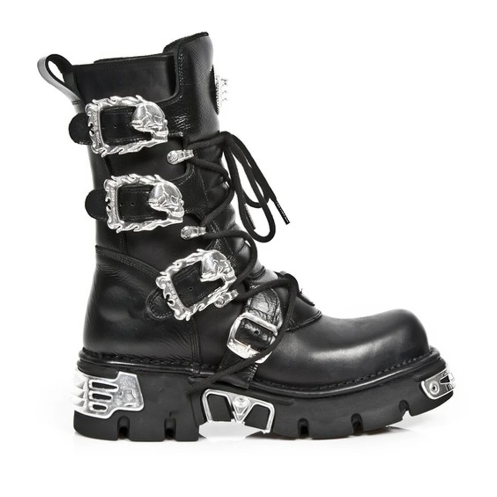 Sepatu Bot Motor Punk Pria Bar - Sewing Zipper ulasan dan harga