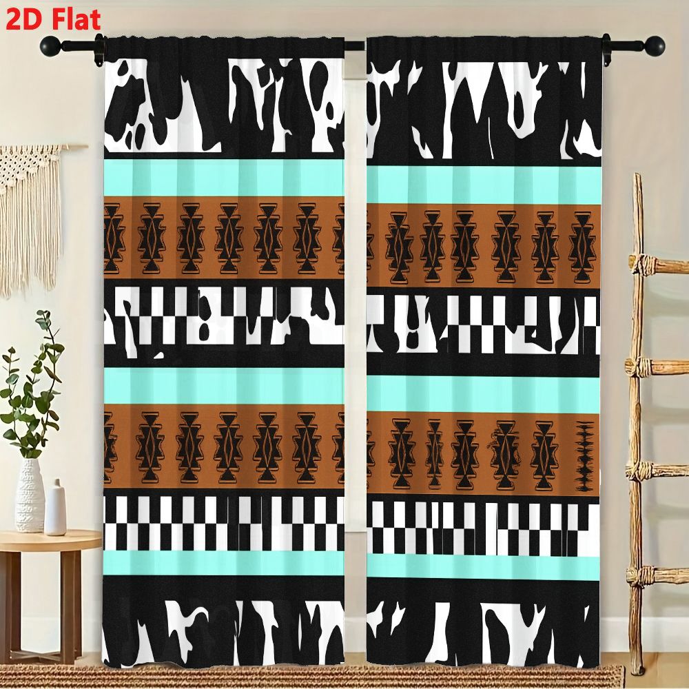 2 Buah Tirai 2D Pola Tribal Ab - Century Textile & Sewing Supply Photos ulasan dan harga