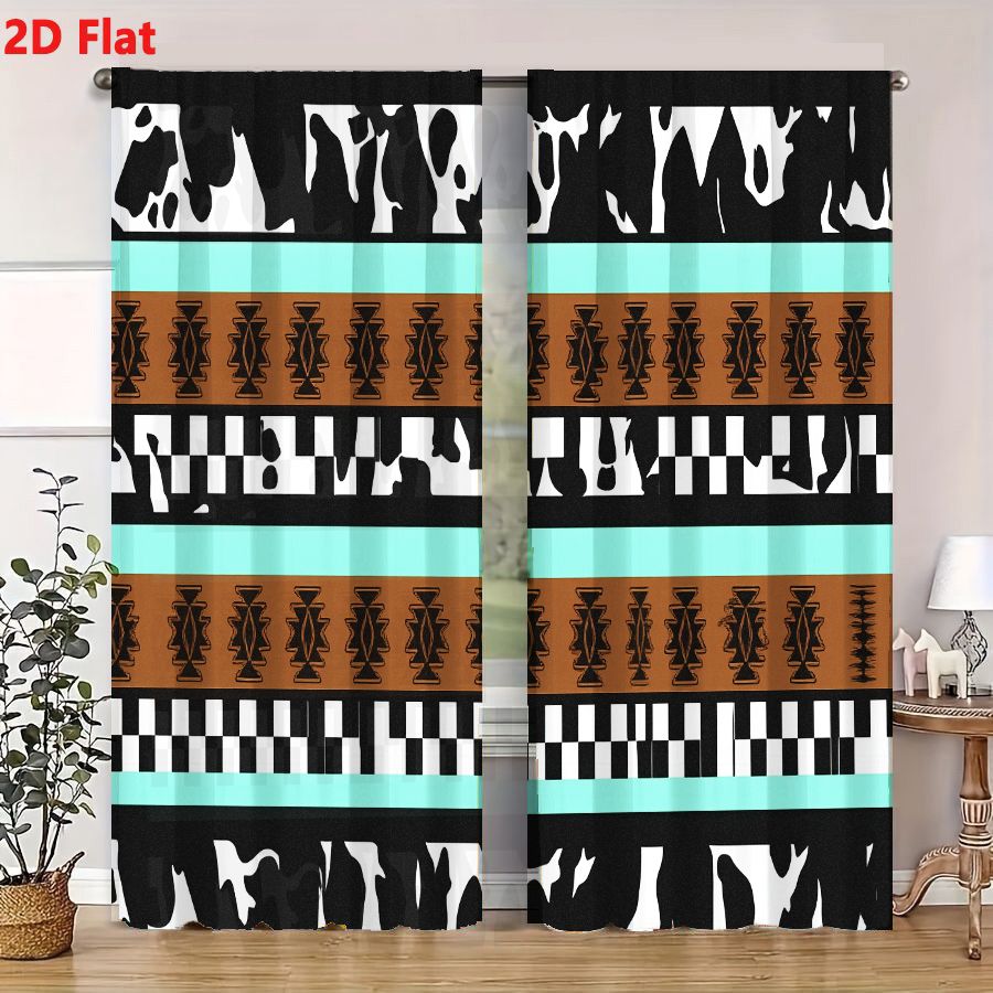 2 Buah Tirai 2D Pola Tribal Ab - Century Textile & Sewing Supply Photos ulasan dan harga