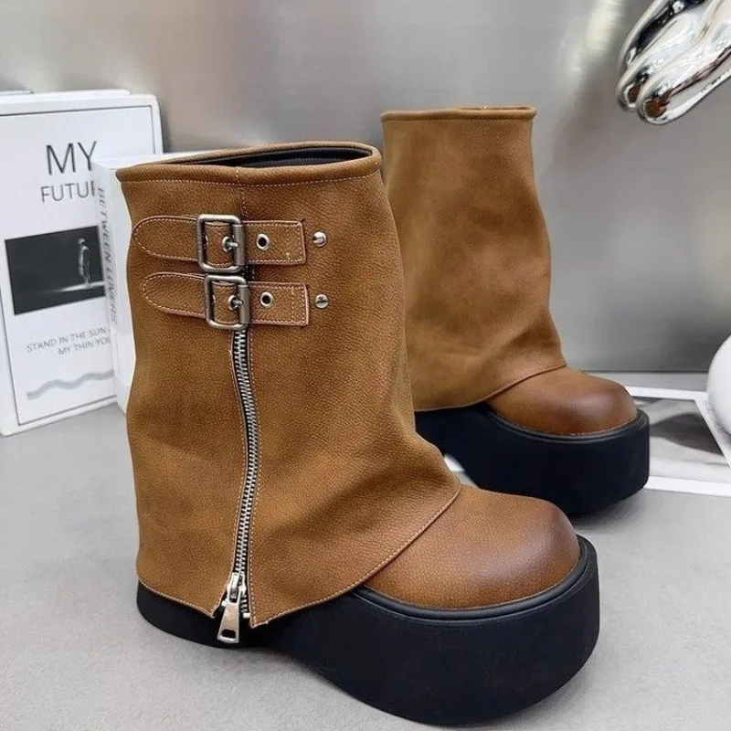 Sepatu bot pendek untuk wanita - Sewing Zipper ulasan dan harga