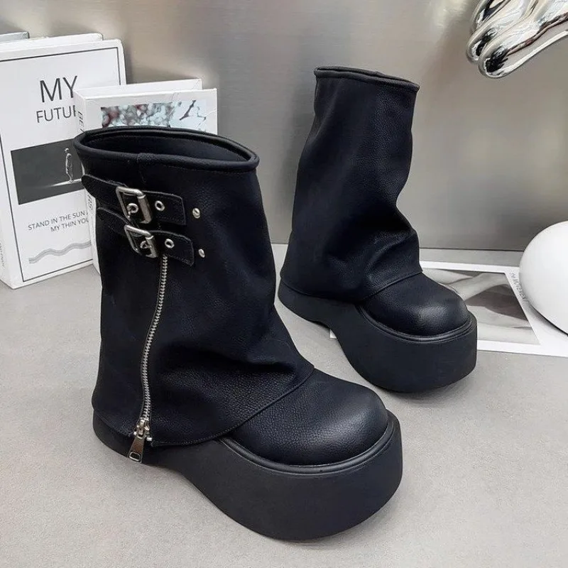 Sepatu bot pendek untuk wanita - Sewing Zipper ulasan dan harga