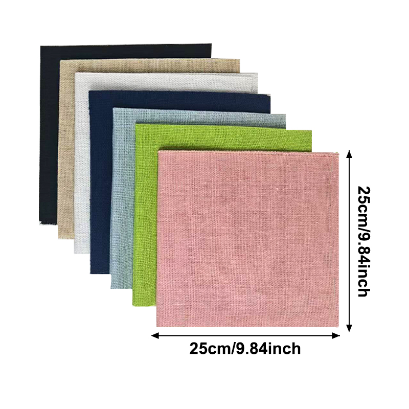 Set 7 Buah Kain Linen 25*25cm, - Is Sewing Textile Art ulasan dan harga