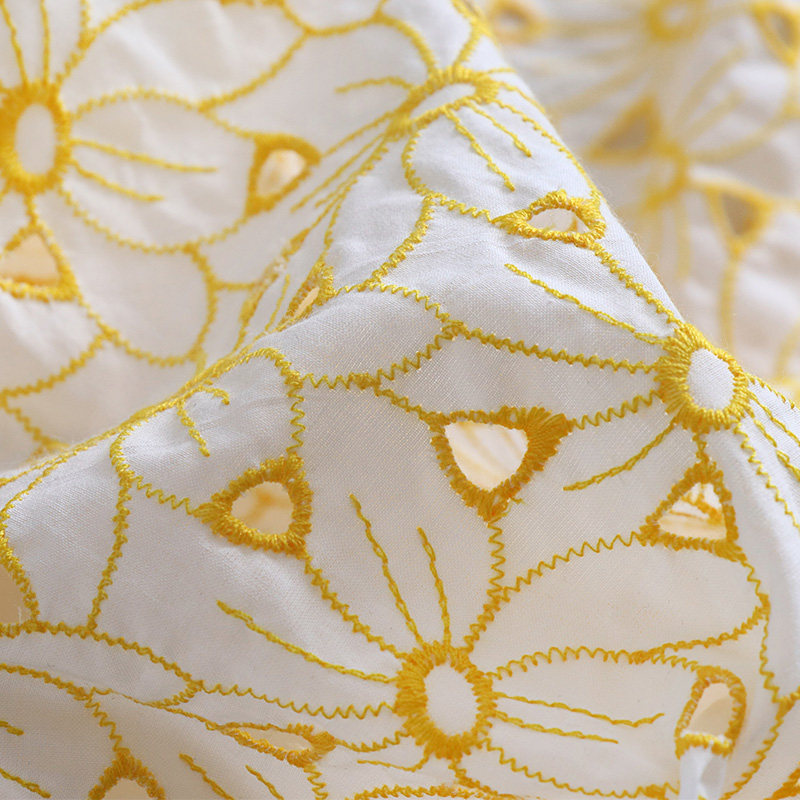 Kain Katun 100% Bordir Eyelet  - Sewing Eyelet Fabric ulasan dan harga