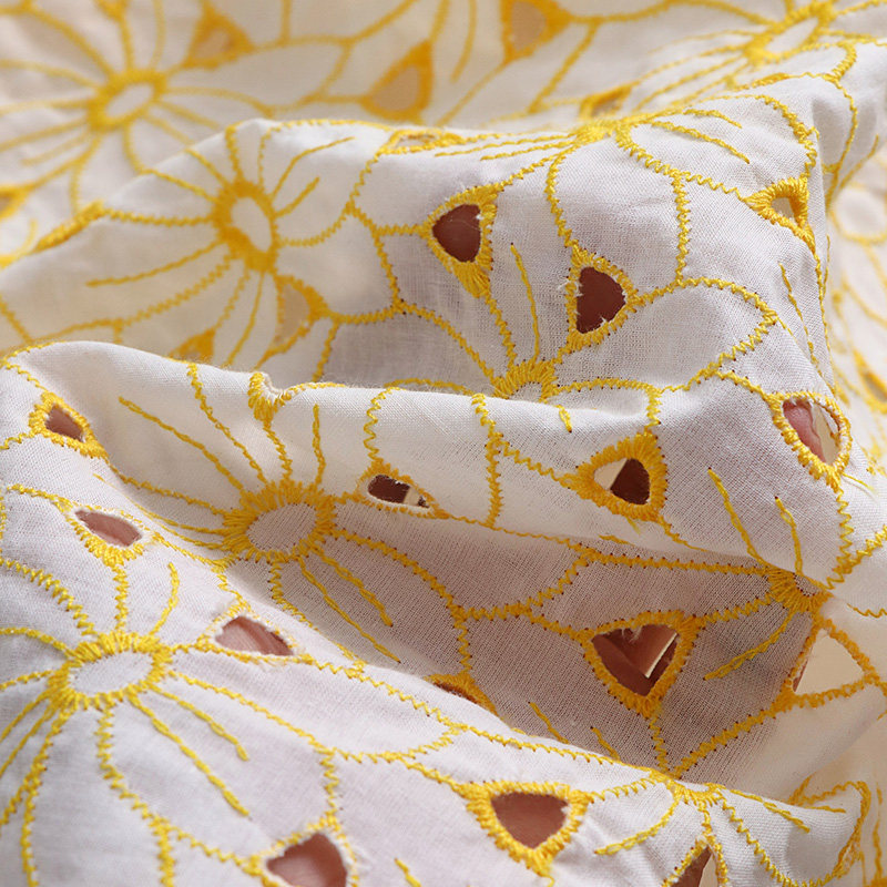 Kain Katun 100% Bordir Eyelet  - Sewing Eyelet Fabric ulasan dan harga