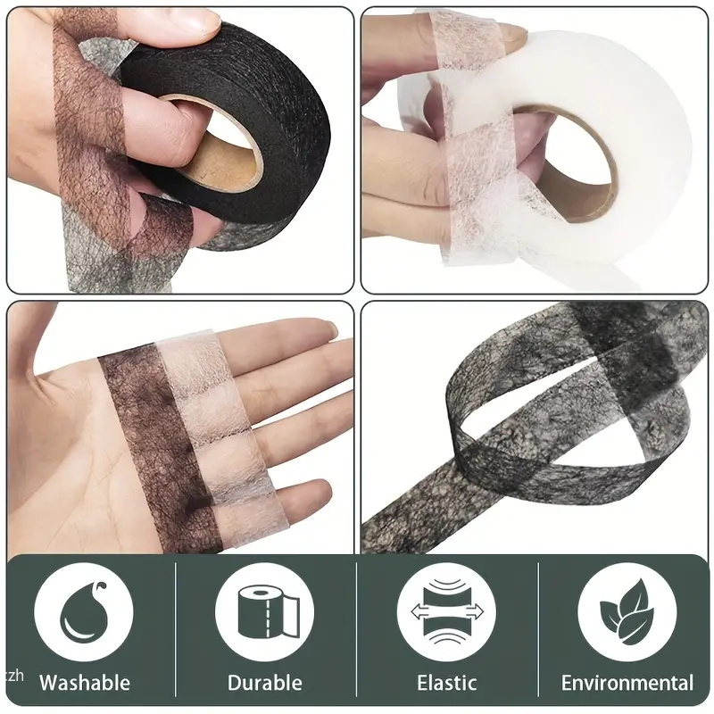 2Roll Hitam Putih Perekat Kain - Hem Tape Fusible ulasan dan harga