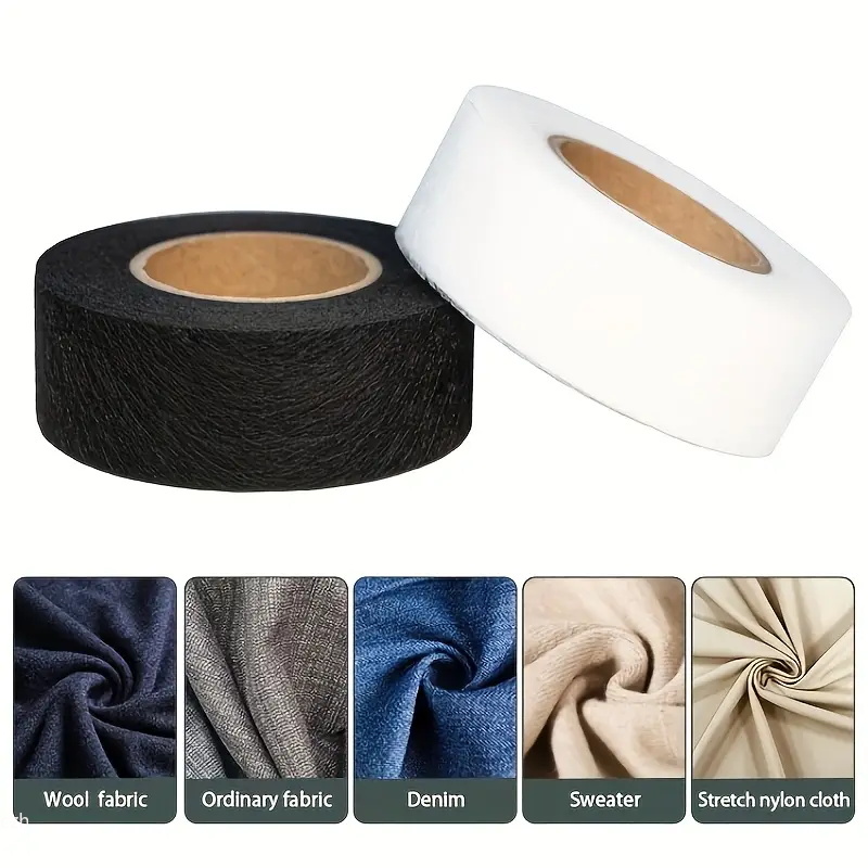 2Roll Hitam Putih Perekat Kain - Hem Tape Fusible ulasan dan harga